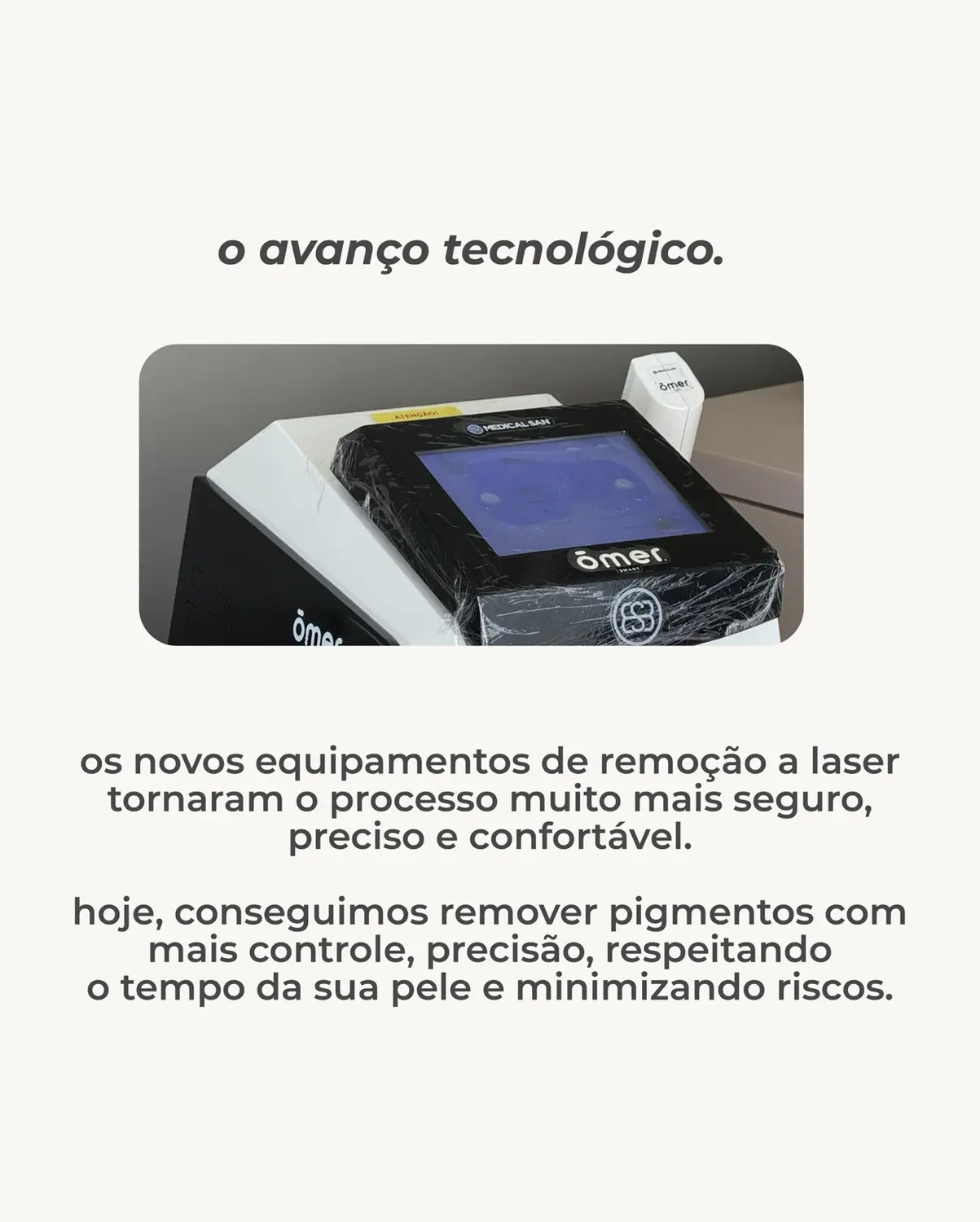 Equipamento utilizado em protocolos de remoção a laser de pigmentos